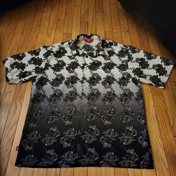 JNCO Jeans Angry Tiger Men's Button Down Front Short Sleeve Shirt Size XL - Picture 1 of 8